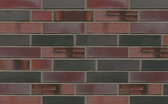 Кирпич клинкерный Muhr 29 S Schwarzblau-bunt Spezial гладкий, 290*60*71 мм