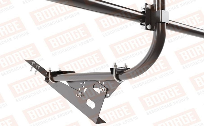 Кровельное ограждение Borge для черепичной кровли оцинкованное RAL 8019, 300*60 см