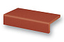 Клинкерная ступень прямой угол Stroeher Keraplatte Terra 215 patrizierrot, 240х115х52х10 мм