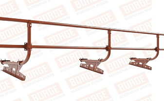 Кровельное ограждение Borge для фальцевой кровли оцинкованное RAL 8004, 300*60 см