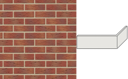 Клинкерная плитка угловая ручной формовки Feldhaus Klinker NF 9 W332 carmesi multi mana 240*71*115*9 мм