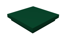 Колпак на столб Плоский Grand Line, 0,5 Satin, RAL 6005, 390*390 мм