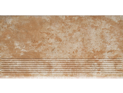 Клинкерная ступень с насечками Paradyz Ilario, Ochra, 600*300*8,5 мм