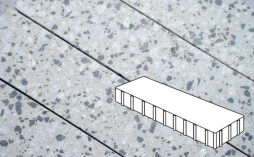 Плитка тротуарная Готика, City Granite FINERRO, Плита Б.3.П.10, Грис Парга, 500*125*100 мм