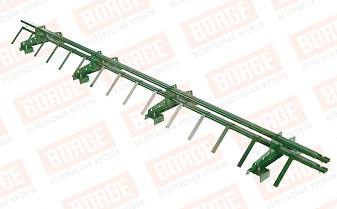 Снегозадержатель трубчатый Borge для профнастила H-114 оцинкованный RAL 6002, 3 м