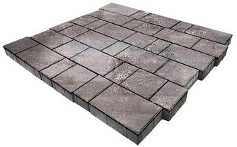 Плитка тротуарная SteinRus Bergamo А.6.Псм.4 гладкая, Colormix Умбра, толщина 40 мм