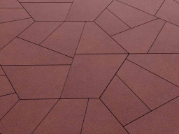 Плитка тротуарная Оригами Б.4.Фсм.8 стандарт гладкий красный, комплект 6 шт, толщина 80 мм