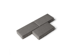 Плитка тротуарная Прямоугольник А.2.П.4 стандарт гладкий черный, 200*100*40 мм 