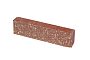 Кирпич гиперпрессованный Акварид К4, Дикий камень, Морковный, полнотелый, 250*30*65 мм