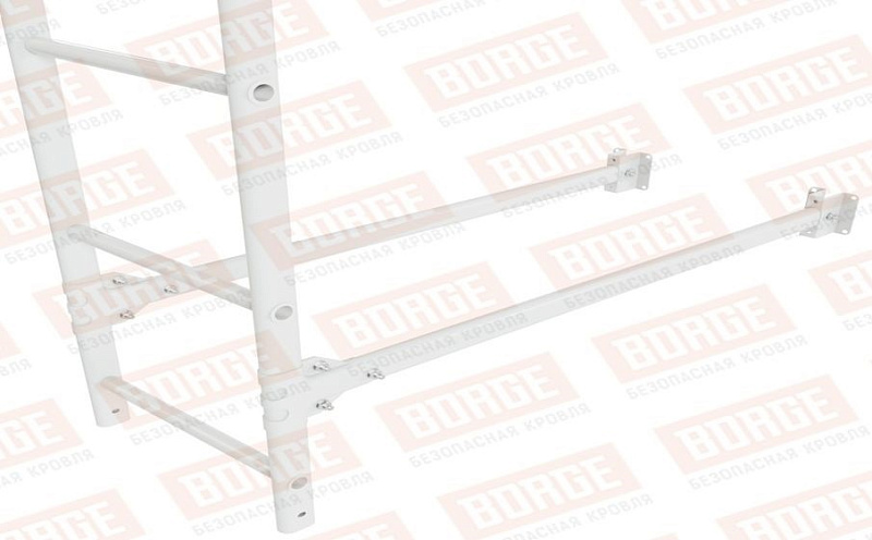 Лестница фасадная Borge (верхняя секция) оцинкованная RAL 9003, 1,8 м