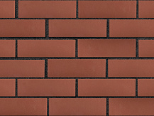 Кирпич клинкерный ЛСР Эдинбург темно-красный гладкий, 250*85*65 мм