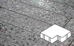 Плитка тротуарная Готика, City Granite FINO, Калипсо Б.2.Ф.6, Галенит, 200*200*60 мм
