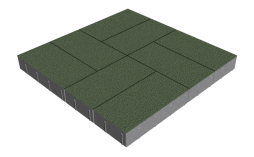 Плитка тротуарная SteinRus Грас Б.4.П.8, Native, оливковый, 400*200*80 мм