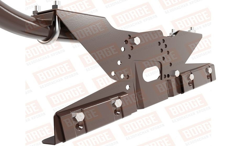 Кровельное ограждение Borge для фальцевой кровли оцинкованное RAL 8017, 300*60 см