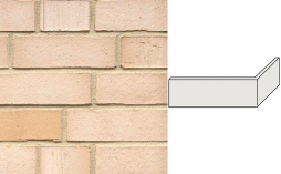 Клинкерная плитка угловая ручной формовки Feldhaus Klinker NF 14 W911 vario crema albula 240*71*115*14 мм