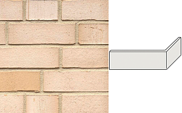 Клинкерная плитка угловая ручной формовки Feldhaus Klinker NF 14 W911 vario crema albula 240*71*115*14 мм