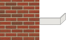 Клинкерная плитка угловая ручной формовки Feldhaus Klinker NF 9 W307 ardor rustico 240*71*115*9 мм