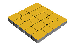 Плитка тротуарная SteinRus Инсбрук Альт Дуо, гладкая, желтый, толщина 60 мм