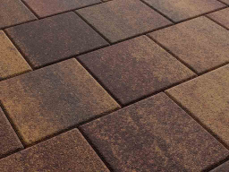 Плитка тротуарная Квадрат Б.1.К.6 листопад гранит осень, 300*300*60 мм