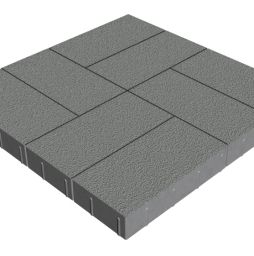 Плитка тротуарная SteinRus Грас Б.4.П.8, Native, серый, 400*200*80 мм