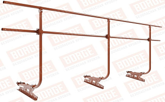 Кровельное ограждение Borge для фальцевой кровли оцинкованное RAL 8004, 300*120 см