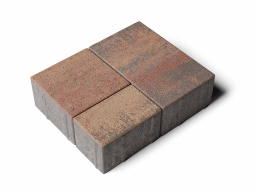 Плитка тротуарная Старый город Б.1.Фсм.8 листопад гладкий арабская ночь, комплект 3 шт, толщина 80 мм