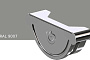 Заглушка желоба универсальная KROP STAL для системы D 150/100 мм, RAL 9007