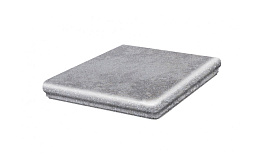 Клинкерная угловая ступень флорентинер Stroeher Keraplatte Roccia 840 grigio, 345*345*12 мм