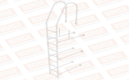 Лестница фасадная Borge (верхняя секция) оцинкованная RAL 9003, 2,7 м