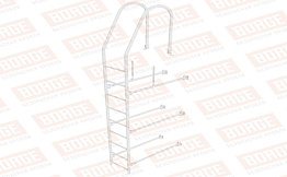 Лестница фасадная Borge (верхняя секция) оцинкованная RAL 9003, 2,7 м