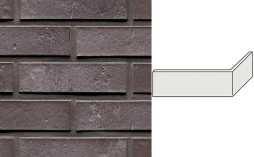 Клинкерная плитка угловая ручной формовки Feldhaus Klinker NF 14 W720 accudo cerasi ferrum 240*71*115*14 мм