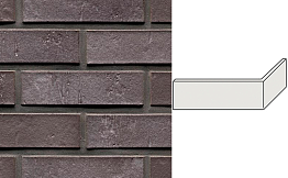 Клинкерная плитка угловая ручной формовки Feldhaus Klinker NF 14 W720 accudo cerasi ferrum 240*71*115*14 мм