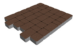 Плитка тротуарная SteinRus Инсбрук Альт Нео, Native, коричневый, толщина 60 мм
