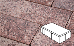 Плитка тротуарная Готика, Granite FINO, Брусчатка В.2.П.10/Г.2.П.10, Сансет, 200*100*100 мм