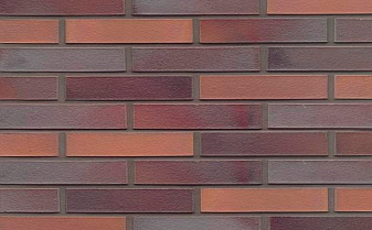 Кирпич клинкерный Muhr 12 Blaurot-bunt гладкий, 290*60*40 мм