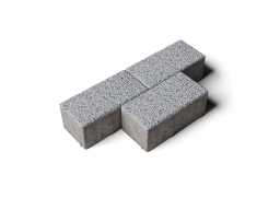 Плитка тротуарная Прямоугольник Б.2.П.8 стоунмикс белый с черным, 200*100*80 мм