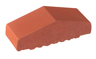 Клинкерный заборный элемент полнотелый King Klinker 01 Ruby red, 180/120*65*58 мм