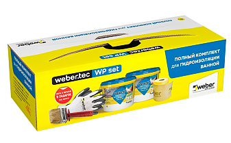 Комплект для гидроизоляции ванной комнаты weber.tec wp set