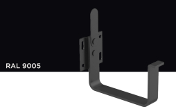 Плоский металлический кронштейн Galeco короткий для системы STAL 2 D 125/80*80 мм, RAL 9005