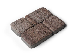 Плитка тротуарная Классико А.4.КО.4 листопад гранит хаски, комплект 2 шт, толщина 40 мм