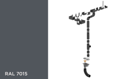 Квадратная водосточная система Galeco STAL 2 125/80*80 мм, RAL 7015
