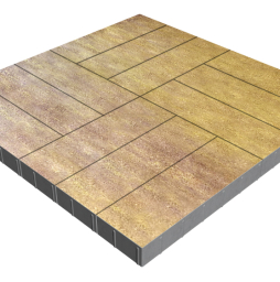 Плитка тротуарная SteinRus Гранада Б.7.П.8, гладкая, Брайс, 600*200*80 мм