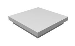 Колпак на столб Плоский Grand Line, 0,5 Satin, RAL 9003, 390*390 мм