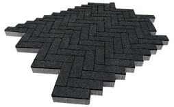 Плитка тротуарная SteinRus Паркет Б.2.П.6, Native, черный, 210*70*60 мм
