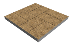 Плитка тротуарная SteinRus Парк Плейс Б.3.П.8, Истра, Backwash, 600*300*80 мм
