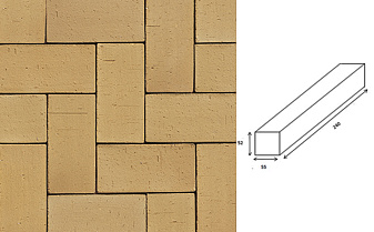 Клинкерная брусчатка Westerwaelder Klinker PK82 Gelb-bunt, 240*55*52 мм