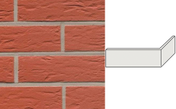 Клинкерная плитка угловая ручной формовки Feldhaus Klinker NF 9 W440 carmesi senso 240*71*115*9 мм