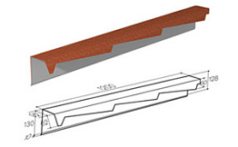 Фронтонная планка резная правая Gerard Cedar, 1200*130 мм