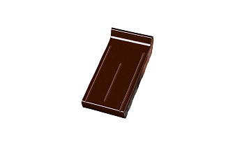 Клинкерный завершающий водоотлив Terca Dark brown shine, 215*105*30 мм