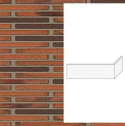 Гибкий кирпич StoCleyer B, угловой элемент 4/4 corner, 11800 красный, 580/100*40*4-8 мм 